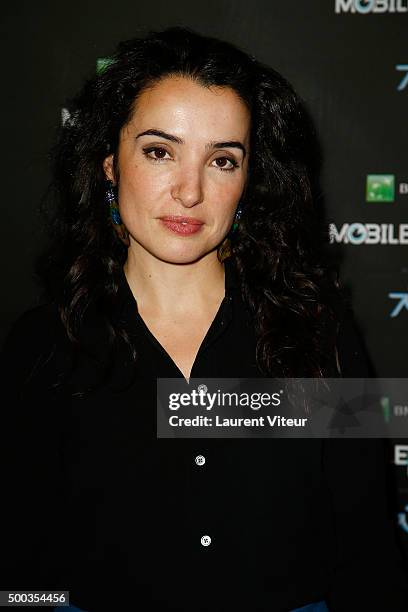 Actress Isabelle Vitari attends '1 mobile, 1 minute, 1 film' as part of Mobile Film Festival at Gaumont Champs Elysees on December 7, 2015 in Paris,...