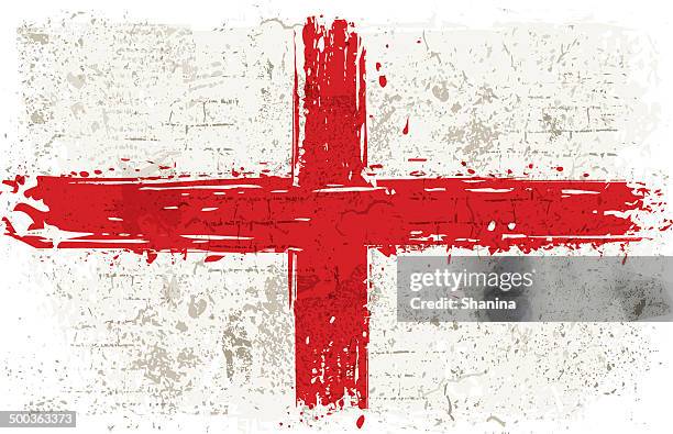 flagge von england an der wand - graffiti on brick wall stock-grafiken, -clipart, -cartoons und -symbole