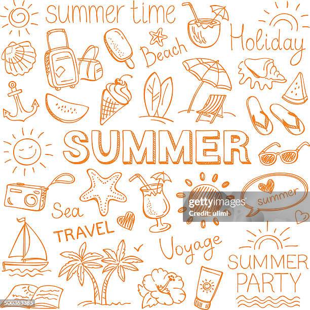 illustrazioni stock, clip art, cartoni animati e icone di tendenza di l'estate - ombrellino