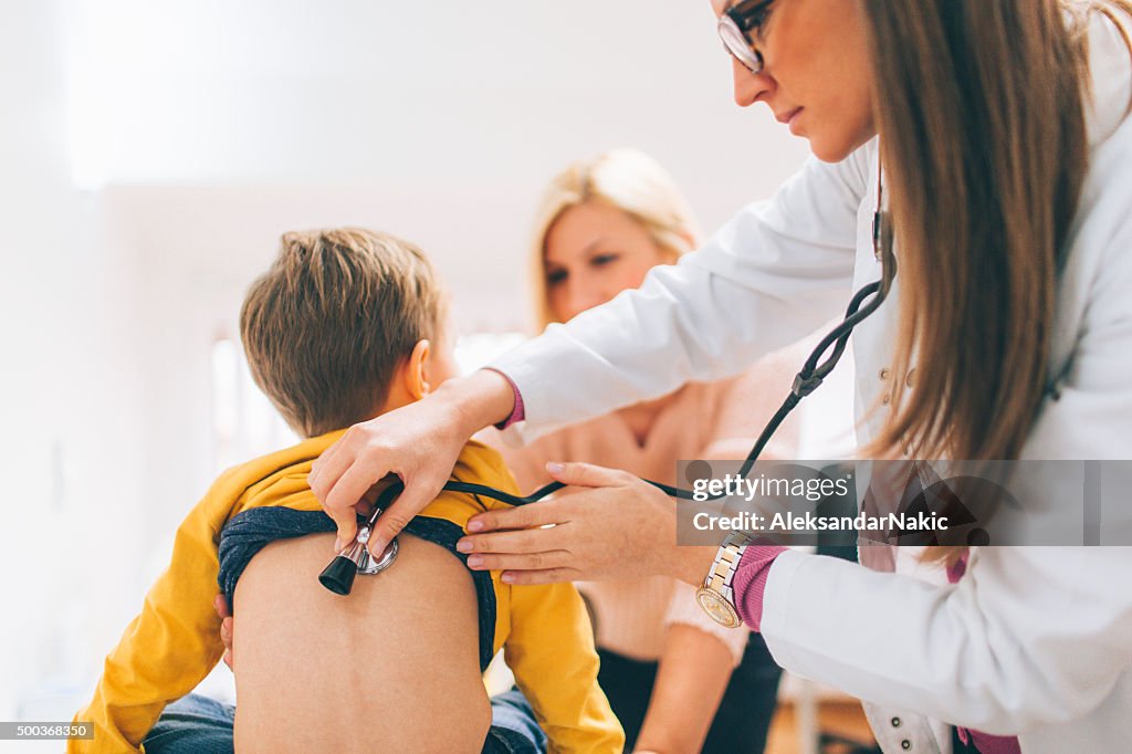 Pediatrician at work