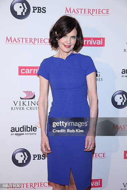 Elizabeth McGovern attends "Downton Abbey" series season six premiere at Millenium Hotel on December 7, 2015 in New York City.