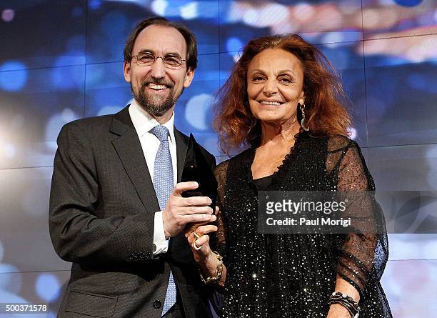 Honoree Zeid Ra'ad Al Hussein, High Commissioner for Human Rights, United Nations, is presented the Vital Voices Solidarity Award by Diane von...