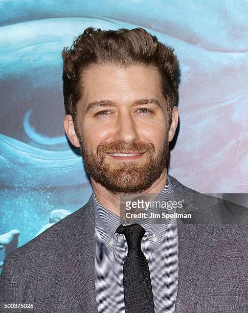 Actor Matthew Morrison attends the "In The Heart Of The Sea" New York premiere at Frederick P. Rose Hall, Jazz at Lincoln Center on December 7, 2015...