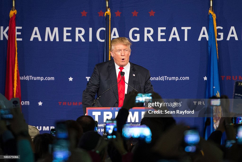 Donald Trump Holds Pearl Harbor Day Rally At USS Yorktown
