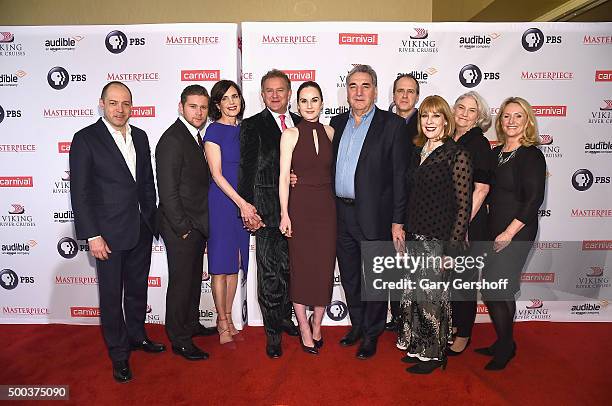 Downton Abbey executive producer Gareth Neame, Allen Leech, Elizabeth McGovern, Hugh Bonneville, Michelle Dockery, Jim Carter, Kevin Doyle, Phyllis...