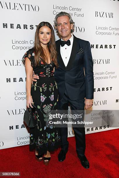 Founder of Buro 24/7 Miroslava Duma and Carlos Souza attend "An Evening Honoring Valentino" Lincoln Center Corporate Fund Gala - Inside Arrivals at...