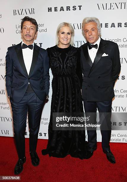 Valentino Creative Directors Pierpaolo Piccioli and Maria Grazia Chiuri and Fashion designer and honorary president of the Valentino Fashion House...