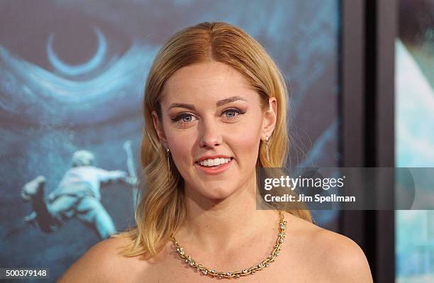 Actress Theodora Woolley attends the "In The Heart Of The Sea" New York premiere at Frederick P. Rose Hall, Jazz at Lincoln Center on December 7,...