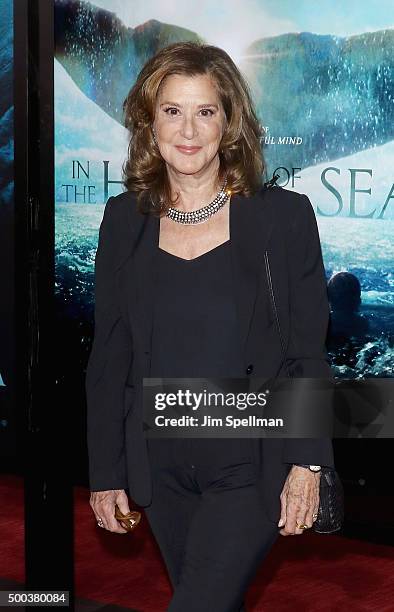 Producer Paula Weinstein attends the "In The Heart Of The Sea" New York premiere at Frederick P. Rose Hall, Jazz at Lincoln Center on December 7,...