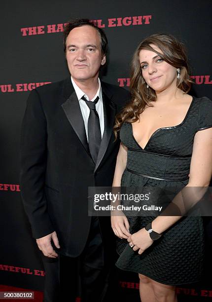 Director Quentin Tarantino and Courtney Hoffman attend the world premiere of "The Hateful Eight" presented by The Weinstein Company at ArcLight...