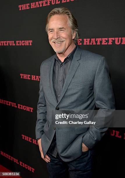 Actor Don Johnson attends the world premiere of "The Hateful Eight" presented by The Weinstein Company at ArcLight Cinemas Cinerama Dome on December...