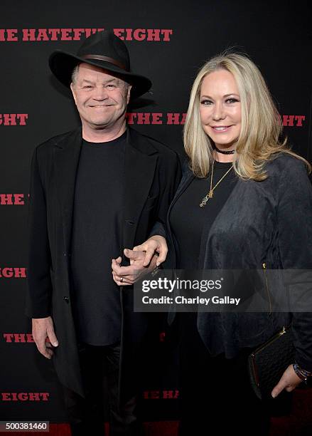 Actor Micky Dolenz and Donna Quinter attend the world premiere of "The Hateful Eight" presented by The Weinstein Company at ArcLight Cinemas Cinerama...