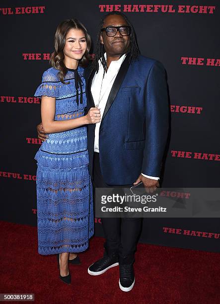 Zendaya Coleman and Kazembe Ajamu Coleman arrives at the Premiere Of The Weinstein Company's "The Hateful Eight" at ArcLight Cinemas Cinerama Dome on...