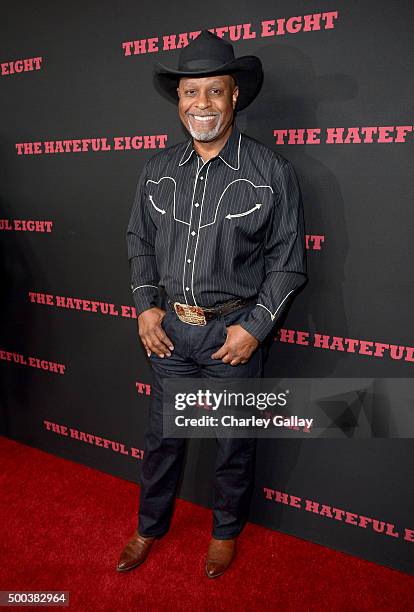 Actor James Pickens Jr. Attends the world premiere of "The Hateful Eight" presented by The Weinstein Company at ArcLight Cinemas Cinerama Dome on...