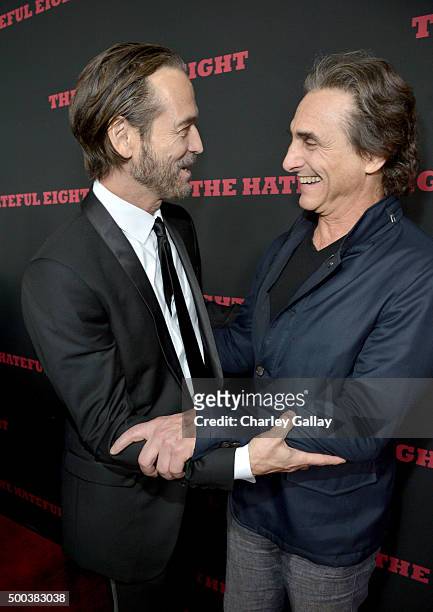 Actor Craig Stark and producer Lawrence Bender attend the world premiere of "The Hateful Eight" presented by The Weinstein Company at ArcLight...