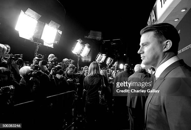 Actor Channing Tatum attends the world premiere of "The Hateful Eight" presented by The Weinstein Company at ArcLight Cinemas Cinerama Dome on...