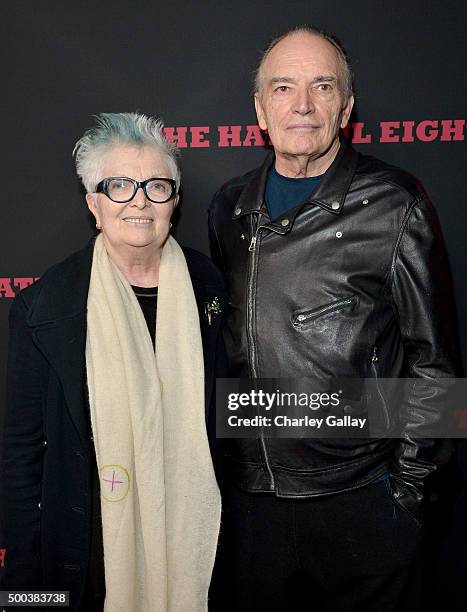 Ursula Bower and actor Tom Bower attend the world premiere of "The Hateful Eight" presented by The Weinstein Company at ArcLight Cinemas Cinerama...