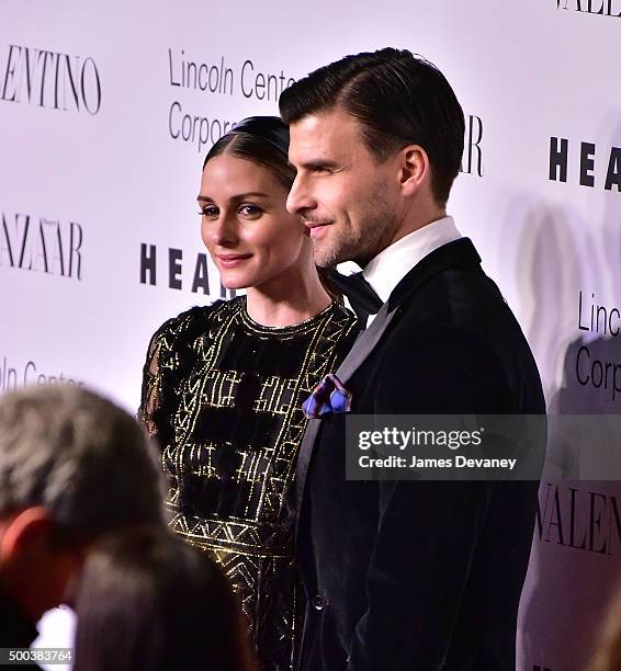 Olivia Palermo and Johannes Huebl attend 'An Evening Honoring Valentino' Lincoln Center Corporate Fund Gala at Alice Tully Hall at Lincoln Center on...