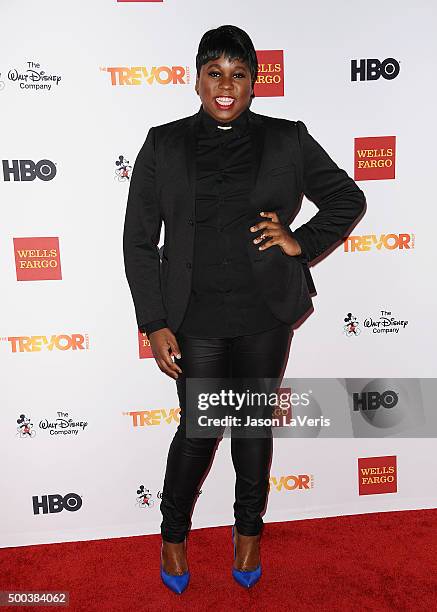 Actor Alex Newell attends TrevorLIVE LA 2015 at Hollywood Palladium on December 6, 2015 in Los Angeles, California.