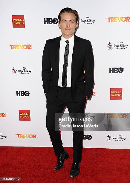 Actor Kevin Zegers attends TrevorLIVE LA 2015 at Hollywood Palladium on December 6, 2015 in Los Angeles, California.