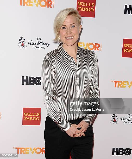 Hannah Hart attends TrevorLIVE LA 2015 at Hollywood Palladium on December 6, 2015 in Los Angeles, California.