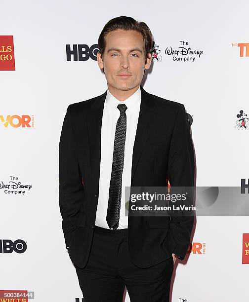 Actor Kevin Zegers attends TrevorLIVE LA 2015 at Hollywood Palladium on December 6, 2015 in Los Angeles, California.