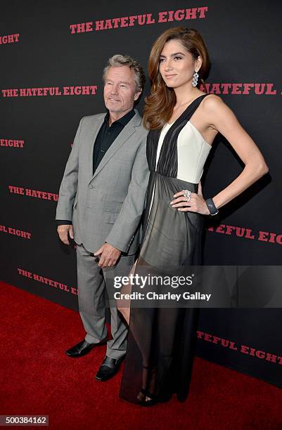 Actors John Savage and Blanca Blanco attend the world premiere of "The Hateful Eight" presented by The Weinstein Company at ArcLight Cinemas Cinerama...