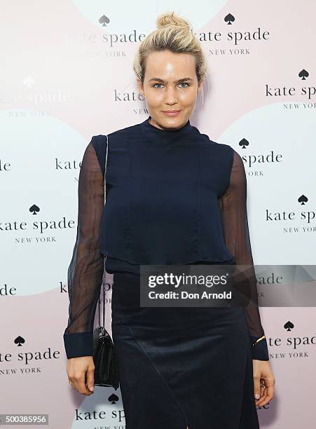 Brooke Testoni arrives ahead of the Kate Spade New York 'All In Good Taste' book launch party at The Atrium at the Grounds of Alexandria on December...