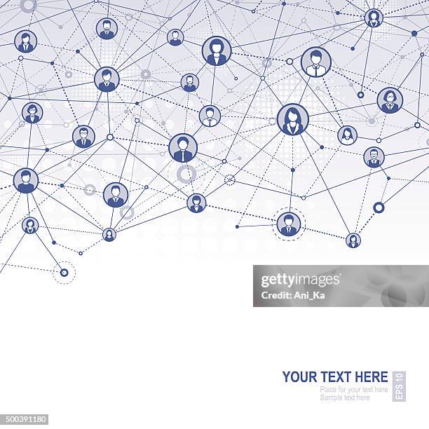 social network - virtual collaboration stock illustrations