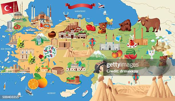 ilustrações de stock, clip art, desenhos animados e ícones de mulher mapa da turquia - capadocia