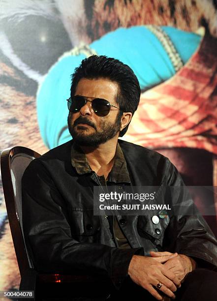 Indian Bollywood actor Anil Kapoor attends the launch of veteran Bollywood actor Kabir Bedis 1976 Italian television mini series Sandokan -- which is...