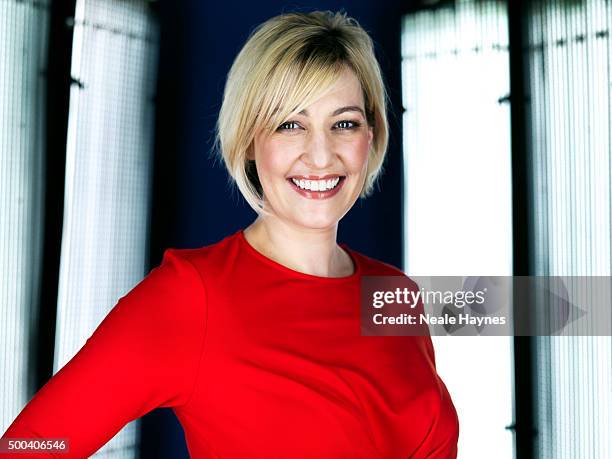 Tv presenter Kelly Cates is photographed for Channel 4 on January 16, 2014 in London, England.