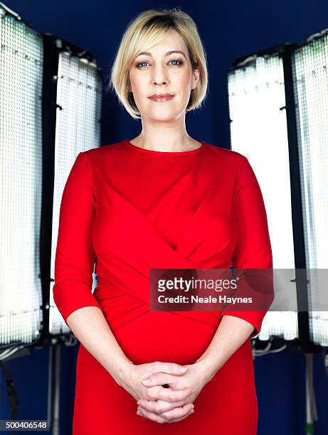 Tv presenter Kelly Cates is photographed for Channel 4 on January 16, 2014 in London, England.