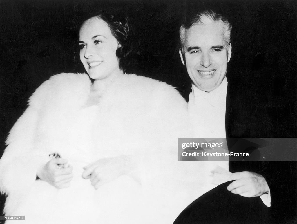 Paulette Goddard And Charlie Chaplin In 1936