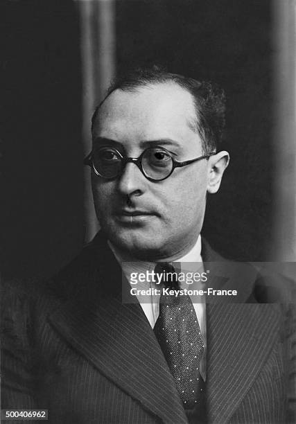 Jean Zay National Education minister in Leon Blum French government on June 05, 1936 in Paris, France.