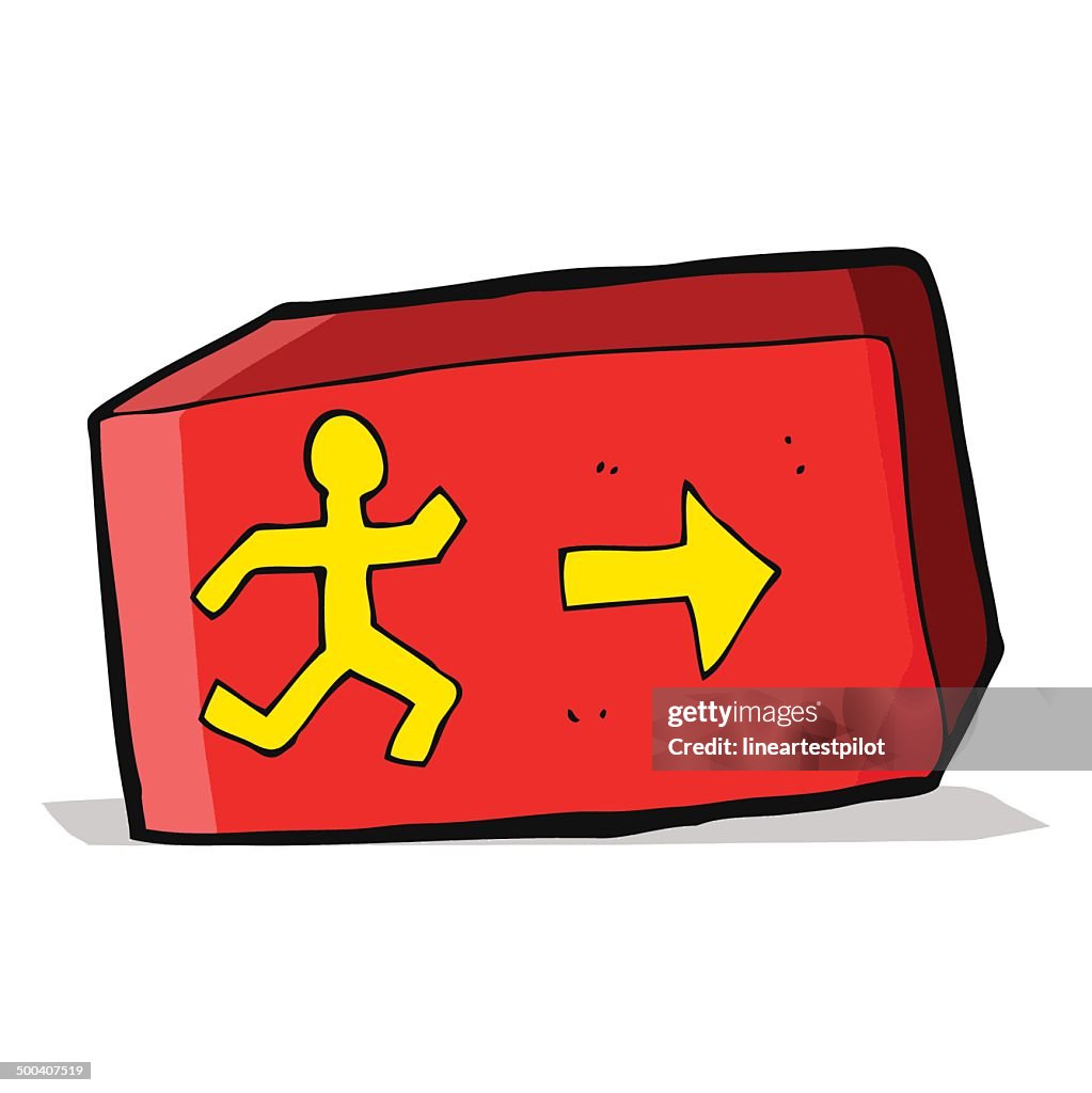 Cartoon Exit Sign High-Res Vector Graphic - Getty Images