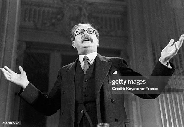 Portrait of the Front Populaire's leader Leon Blum in May, 1936 in France.