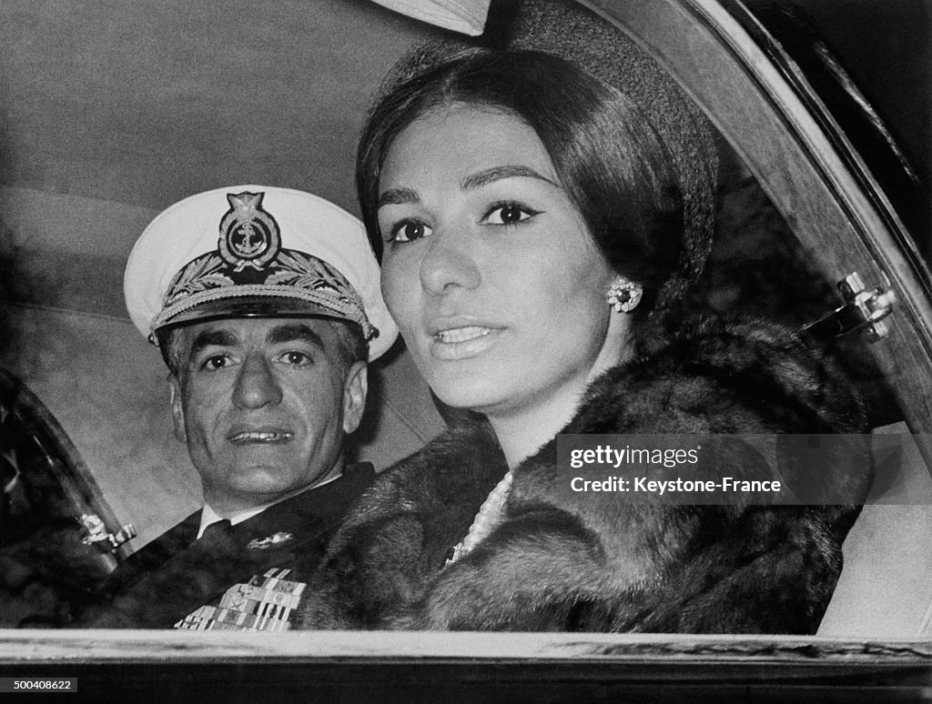 Le Chah d'Iran, Mohammad Reza Pahlavi et son epouse, la princesse