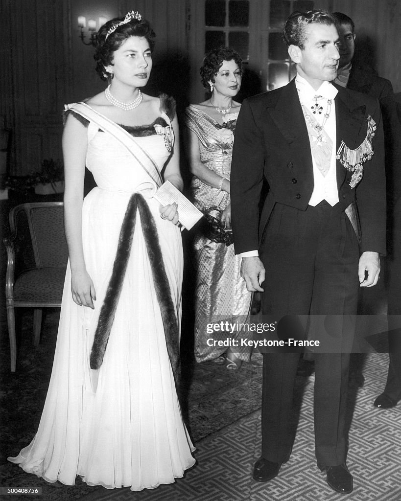 Queen Soraya Esfandiary-Bakhtiari And Mohammad Reza Shah Pahlavi Of Iran In London