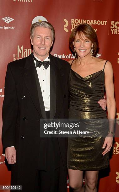 Byron Jennings and Carolyn McCormick attend the "The Man Who Came To Dinner" Benefit Reading at Studio 54 on December 7, 2015 in New York City.