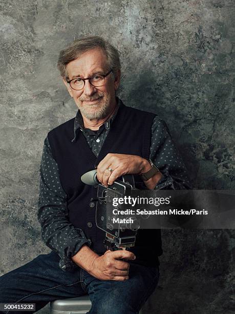 Film director Steven Spielberg is photographed for Paris Match on September 29, 2015 in New York City.