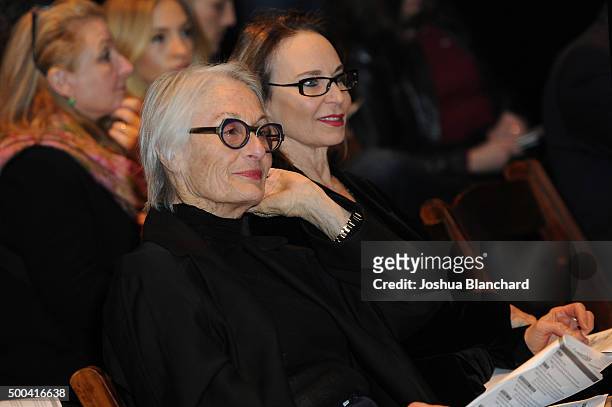 Susan Nimoy and guest attend Sundance Institute Cocktails with Cooper at NeueHouse Los Angeles on December 7, 2015 in Hollywood, California.