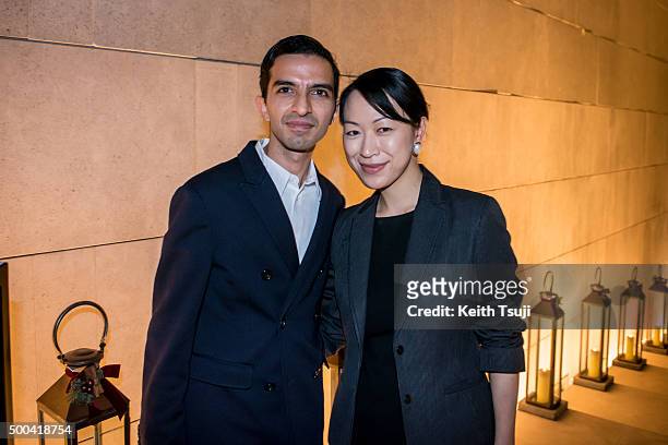 Imran Amed, CEO and Founder of Business of Fashion and Stacey Chow, Head of Programming, China of the World Economic Forum attend "The Business of...