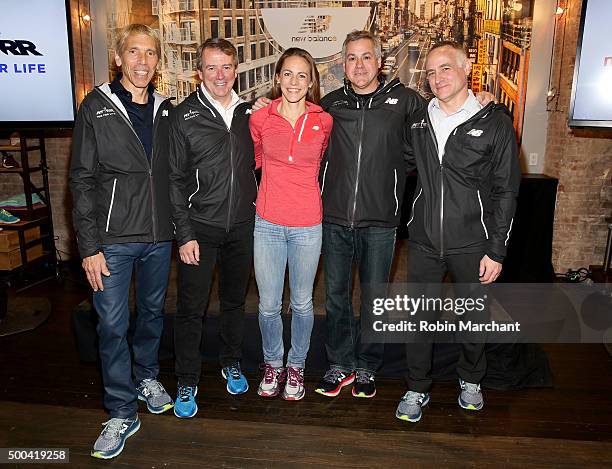 S President, Events and TCS New York City Marathon Race Director Peter Ciaccia, VP Running at New Balance Tom Carleo, New Balance Team Athlete Jenny...