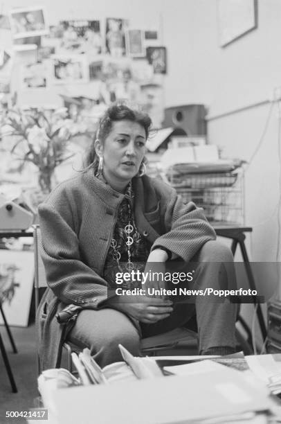 British Public Relations agent Lynne Franks in London on 16th October 1985.