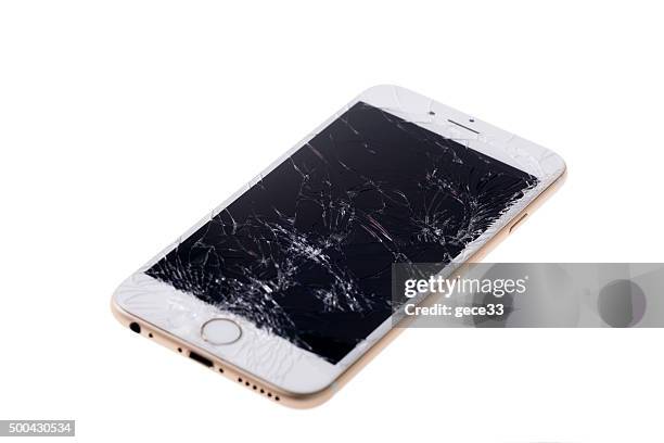 broken iphone 6 - iphone photos et images de collection