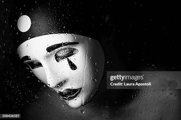 pierrot portrait - pierrot clown stock pictures, royalty-free photos & images