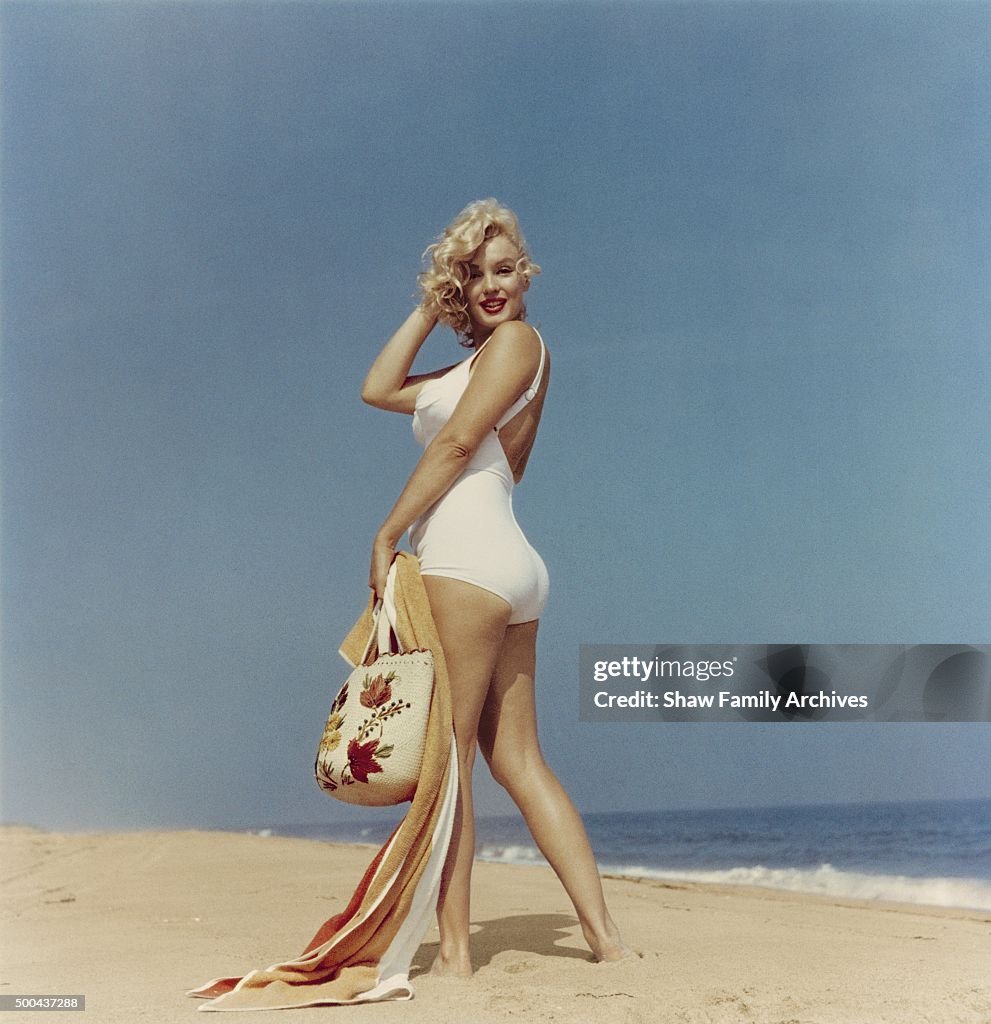 Marilyn Monroe On The Beach
