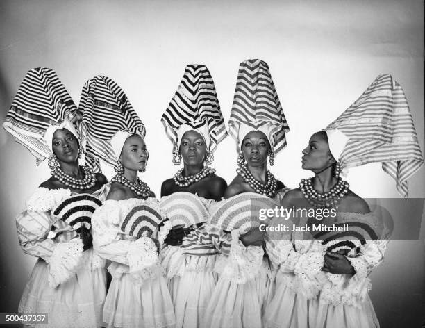 Katherine Dunham and her dance company photographed in New York in 1987.