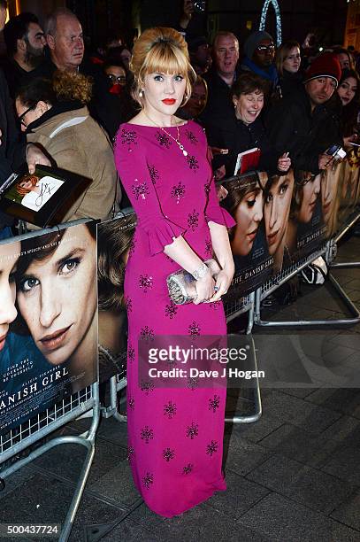 Emerald Fennell attends the UK Film Premiere of "The Danish Girl" on December 8, 2015 in London, United Kingdom.